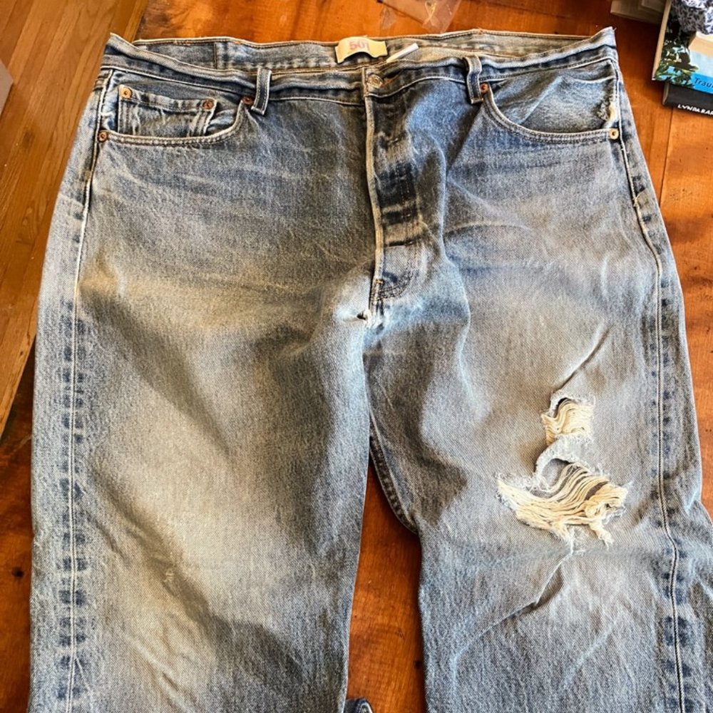 Men’s Levi’s 501 Straight Leg, blue denim, button fly 42” waist